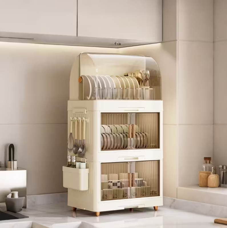 Armário de Cozinha Camada Dobrável Multifuncional