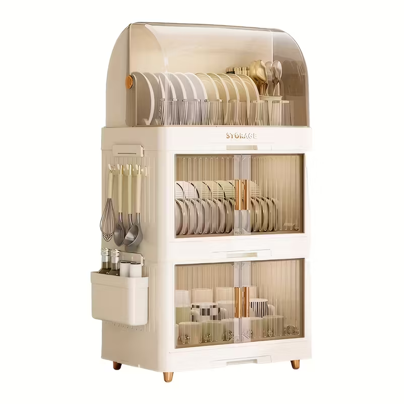 Armário de Cozinha Camada Dobrável Multifuncional
